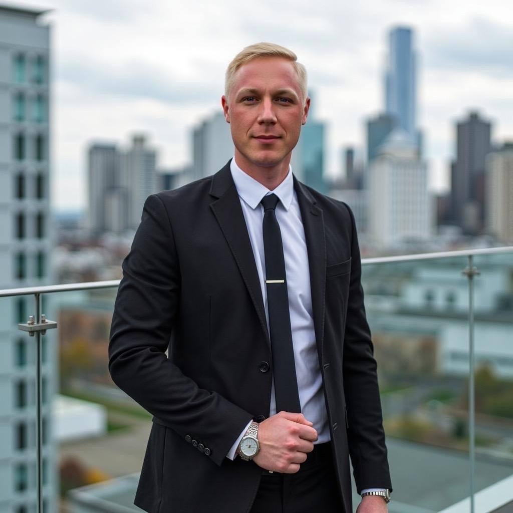 Christian Langel vor der Skyline